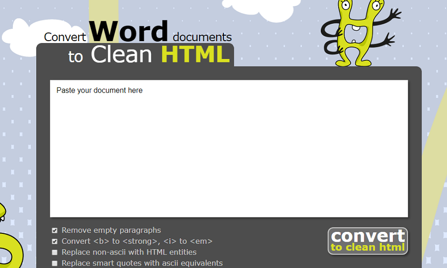 word to clean html