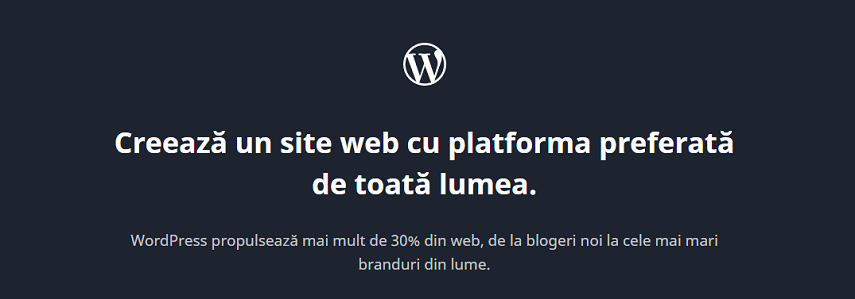 site de prezentare in wordpress